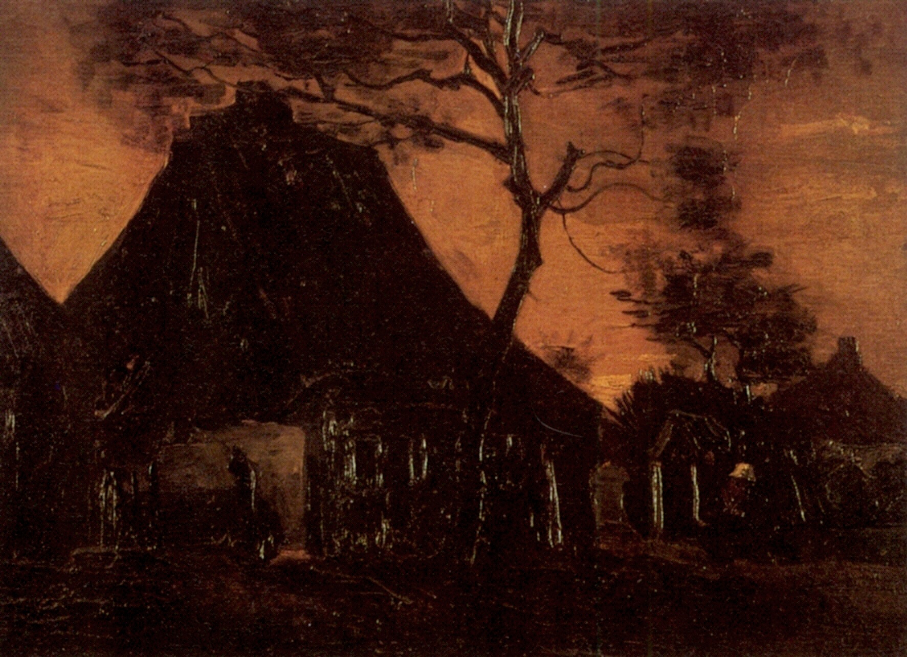 Картина Ван Гога Дом и деревья 1885